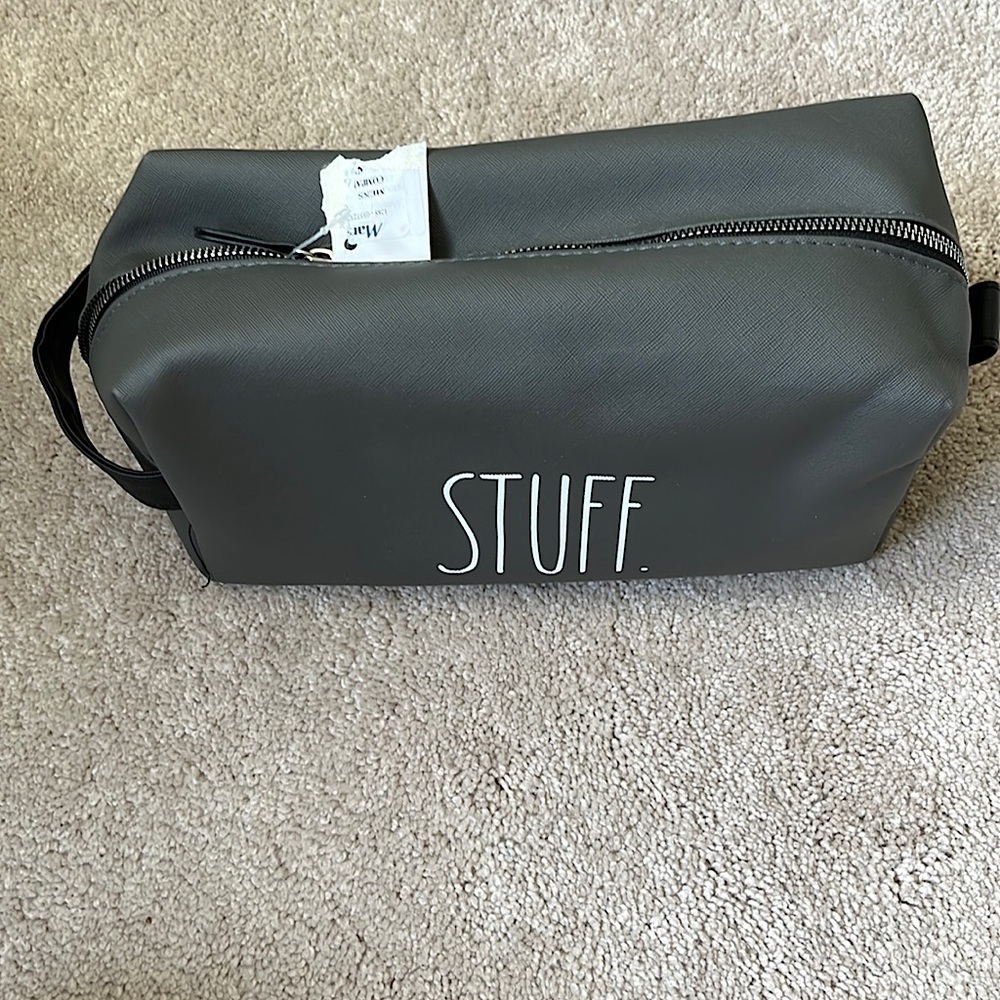 Rae Dunn “Stuff” toiletry bag NWT